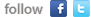 follow on facebook and twitter